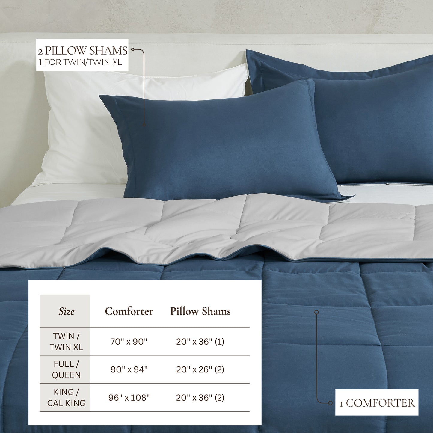 Reversible Christmas Comforter and Sham Set - Holiday / Lodge Odette Collection