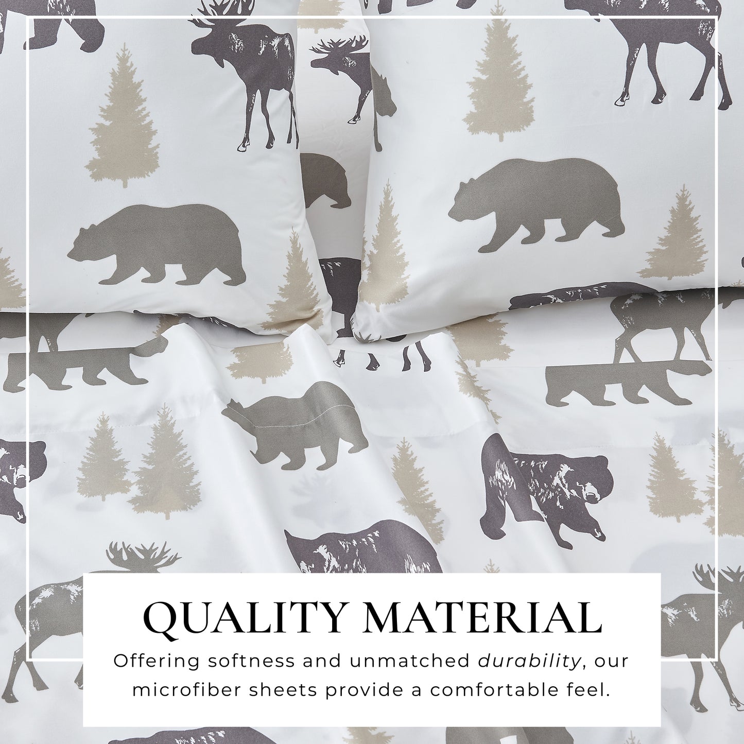 4-Piece Lodge Microfiber Sheet - Mountain Ridge Collection