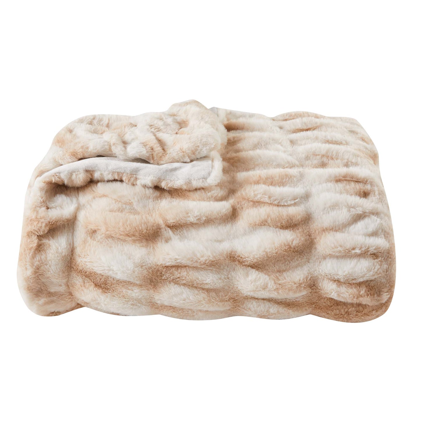 Ruched Faux Fur Throw Blanket - Alondra Collection