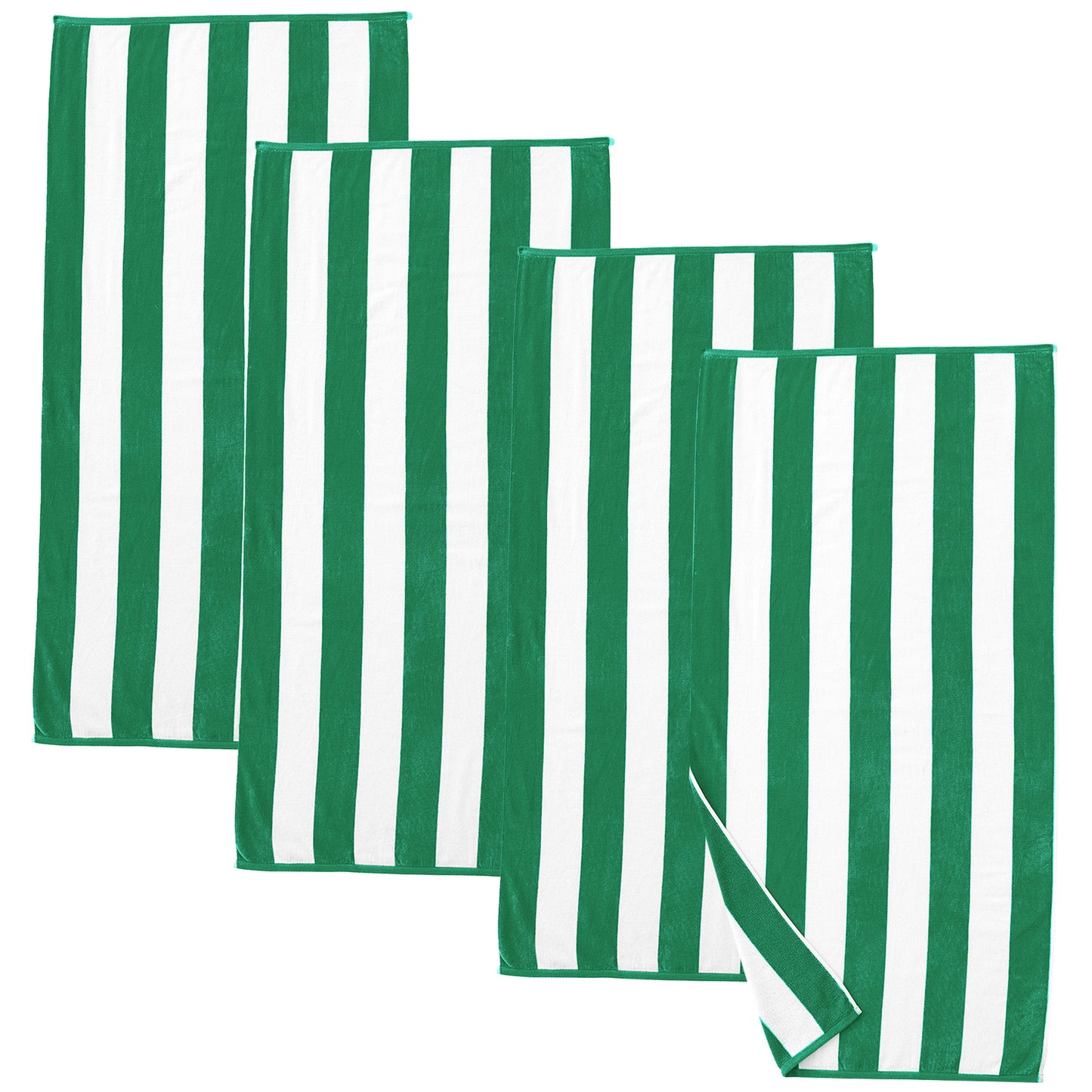 Cotton Velour Cabana Stripe Beach Towel - Novia Collection