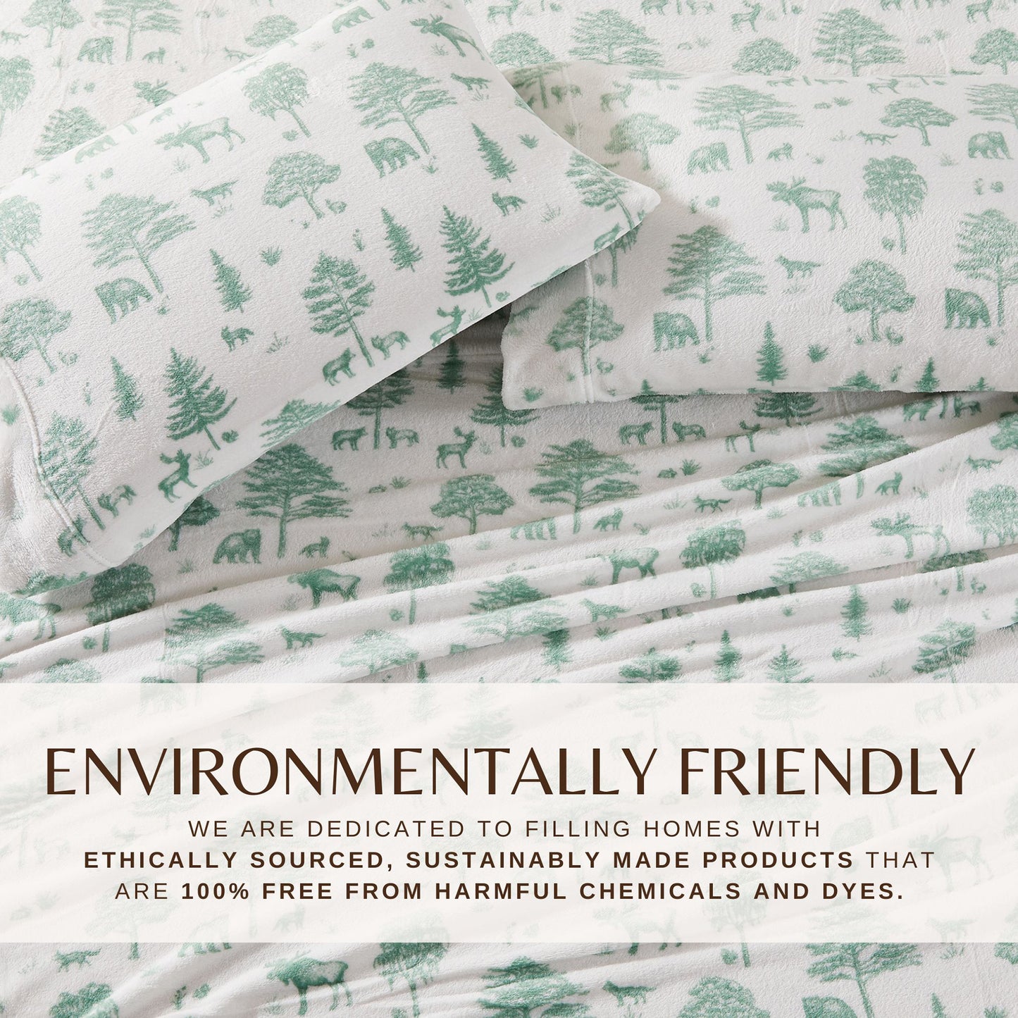 4-Piece Winter Printed Plush Sheet - Velvet Luxe Collection