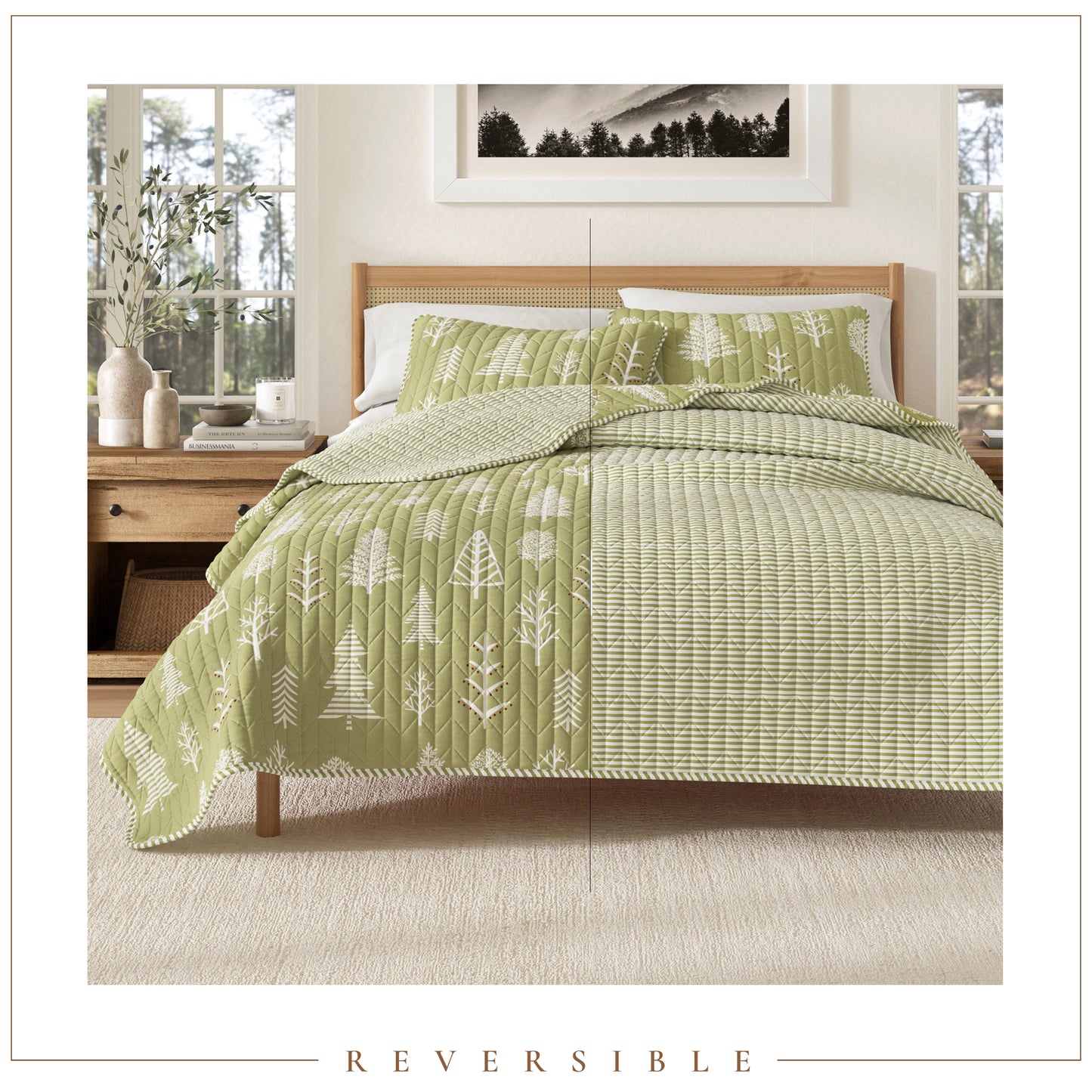 3 Piece Lodge Forest Quilt - Whistler Collection