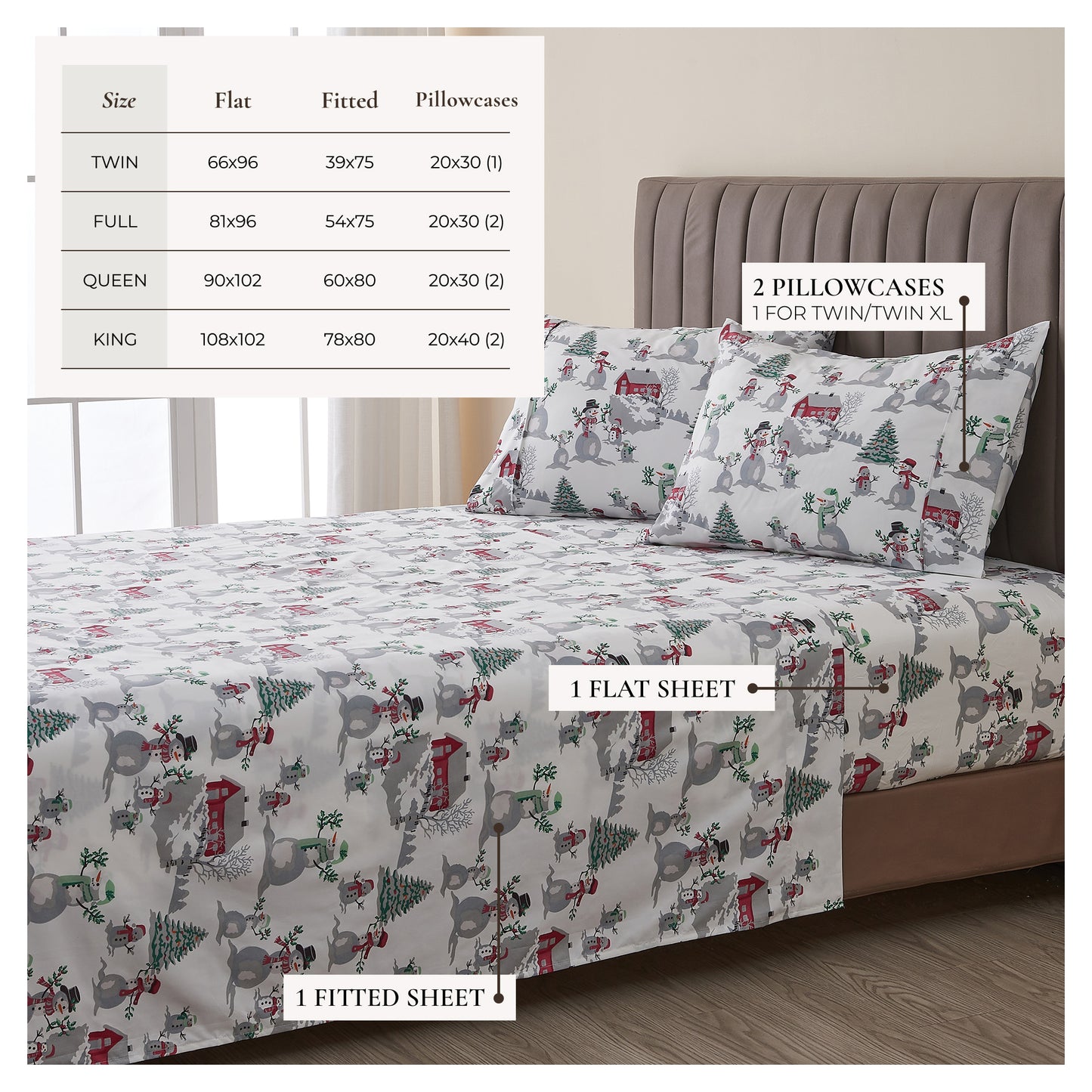 4-Piece Lodge Microfiber Sheet - Mountain Ridge Collection