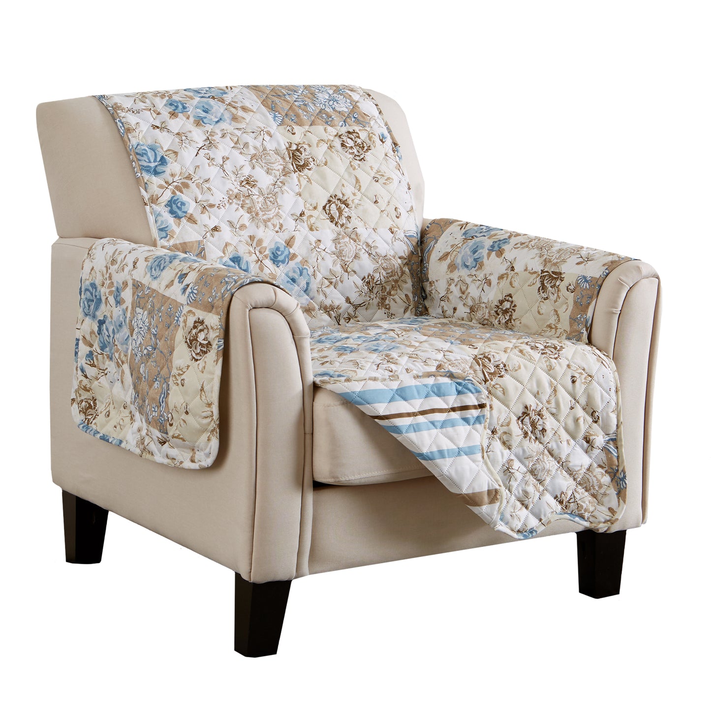Reversible Floral Patchwork Furniture Protector - Maribel Collection