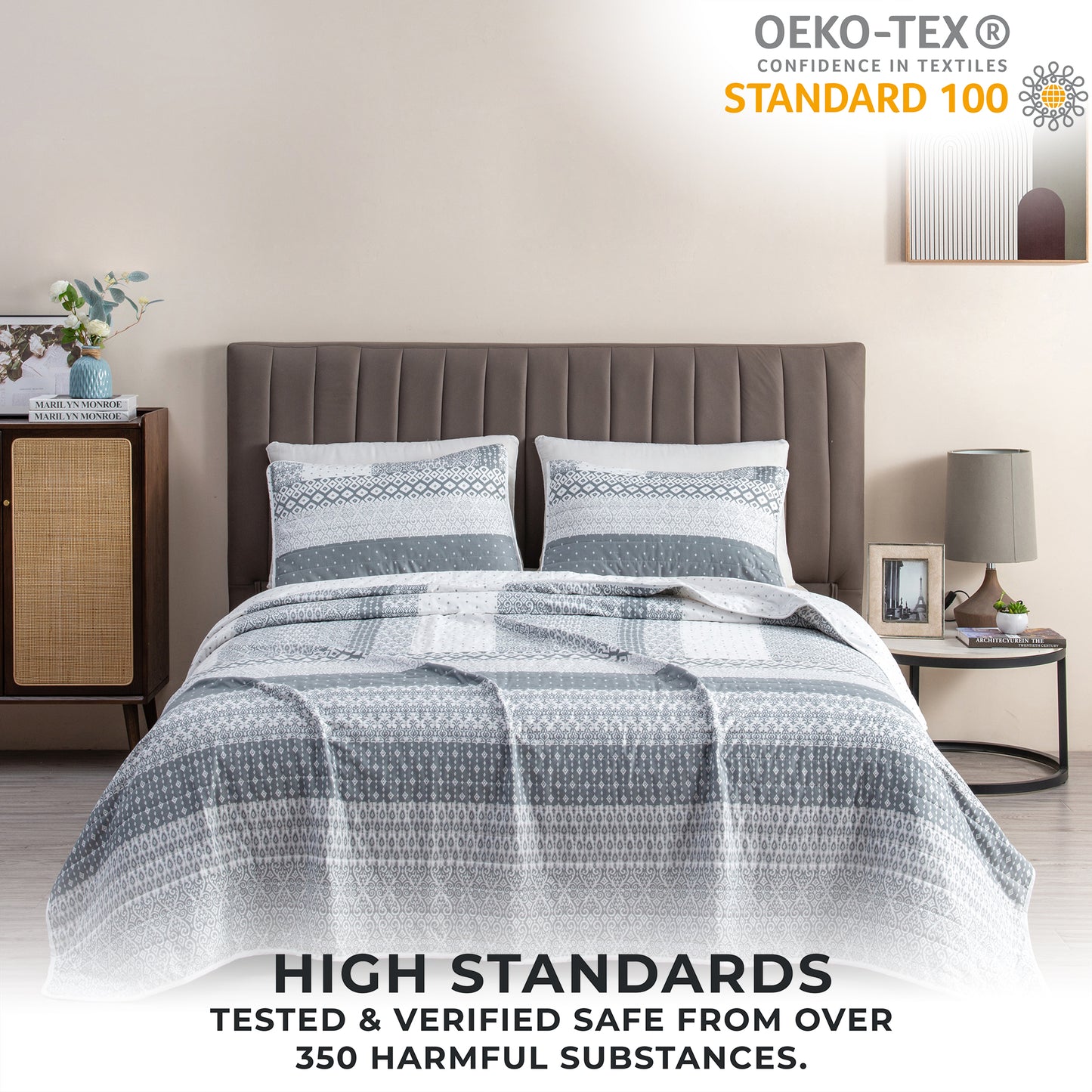 3-Piece Stripe Quilt - Dorothea Collection