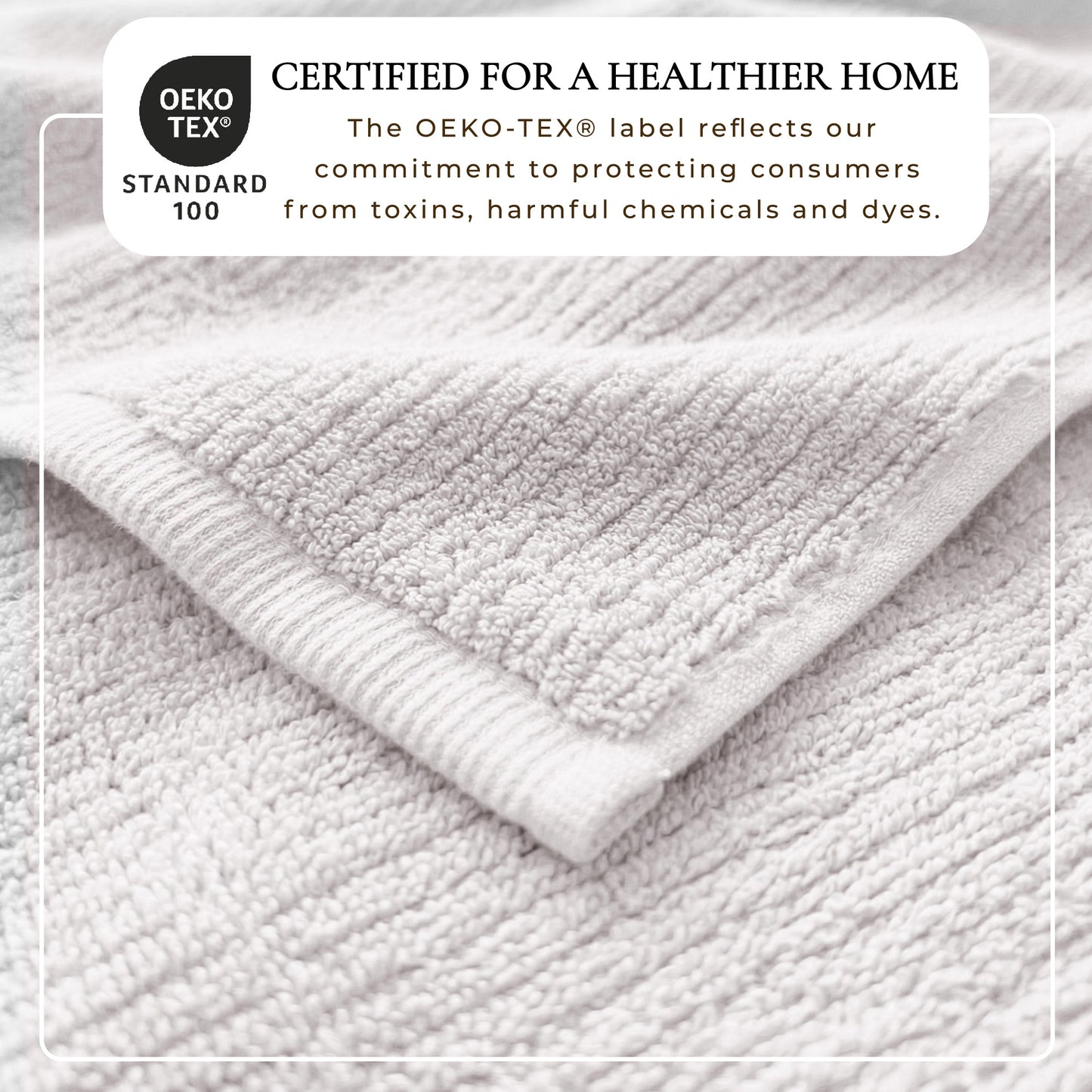Turkish Cotton Ribbed 6-Piece Bath Towel Set - Georgiana Collection