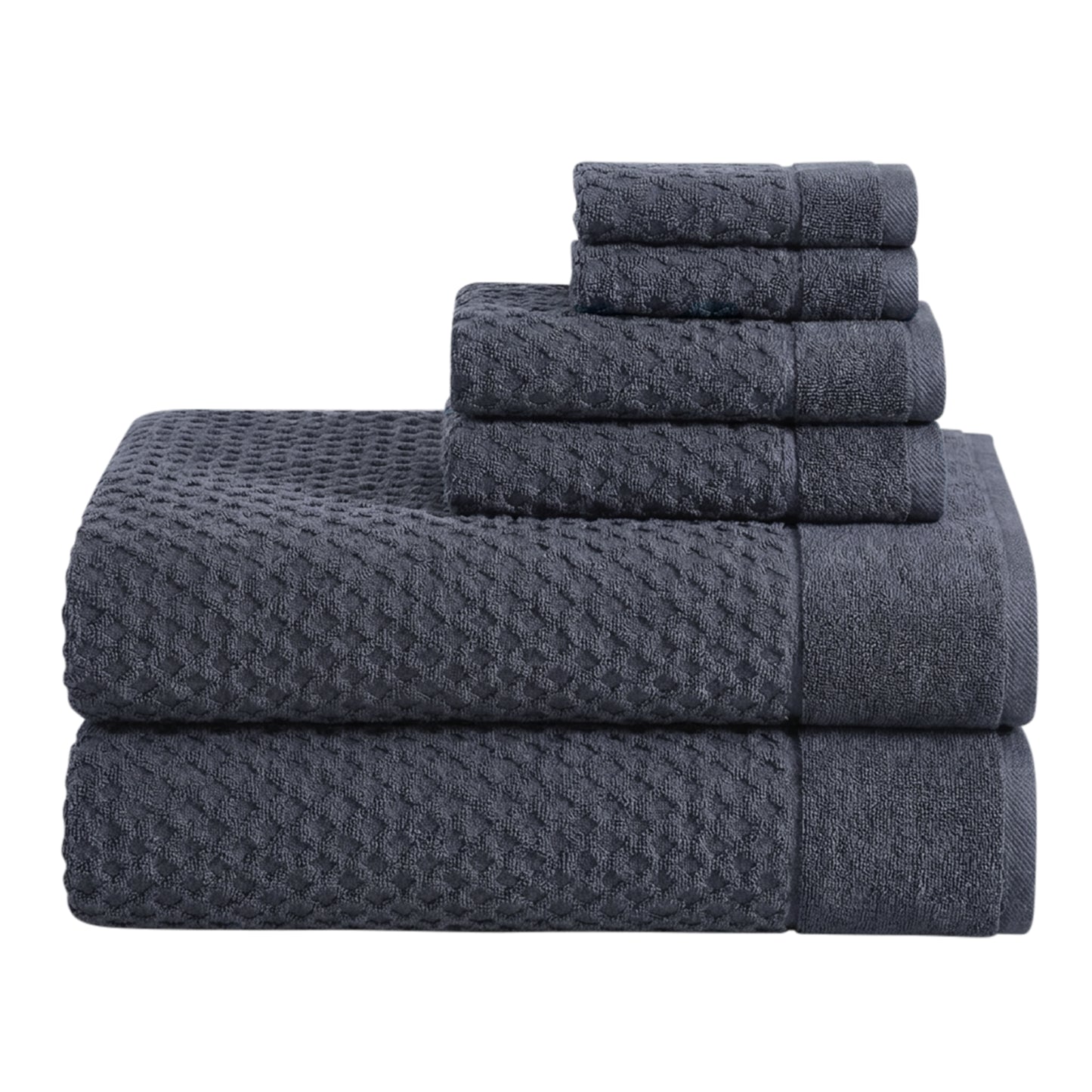 Cotton Diamond Waffle Weave Bath Towel Set - Grayson Collection