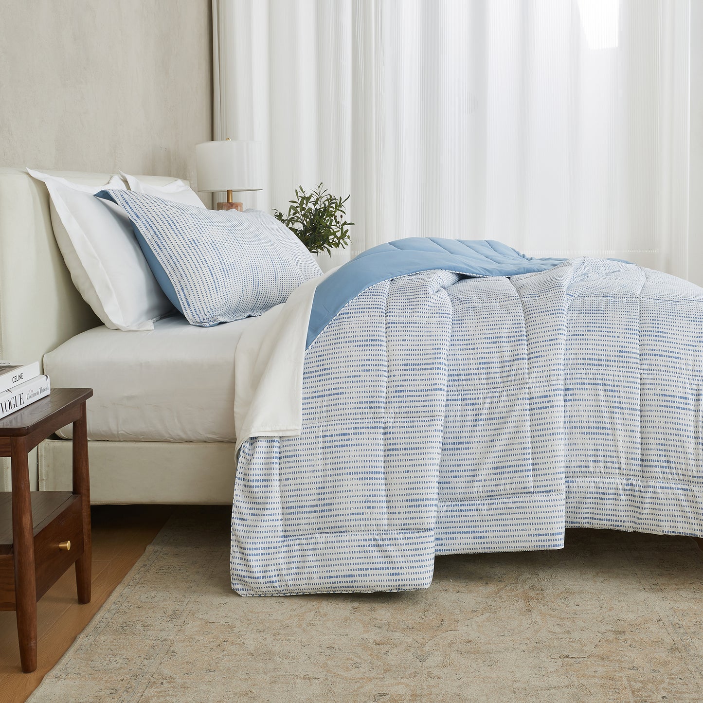 Reversible Christmas Comforter and Sham Set - Holiday / Lodge Odette Collection