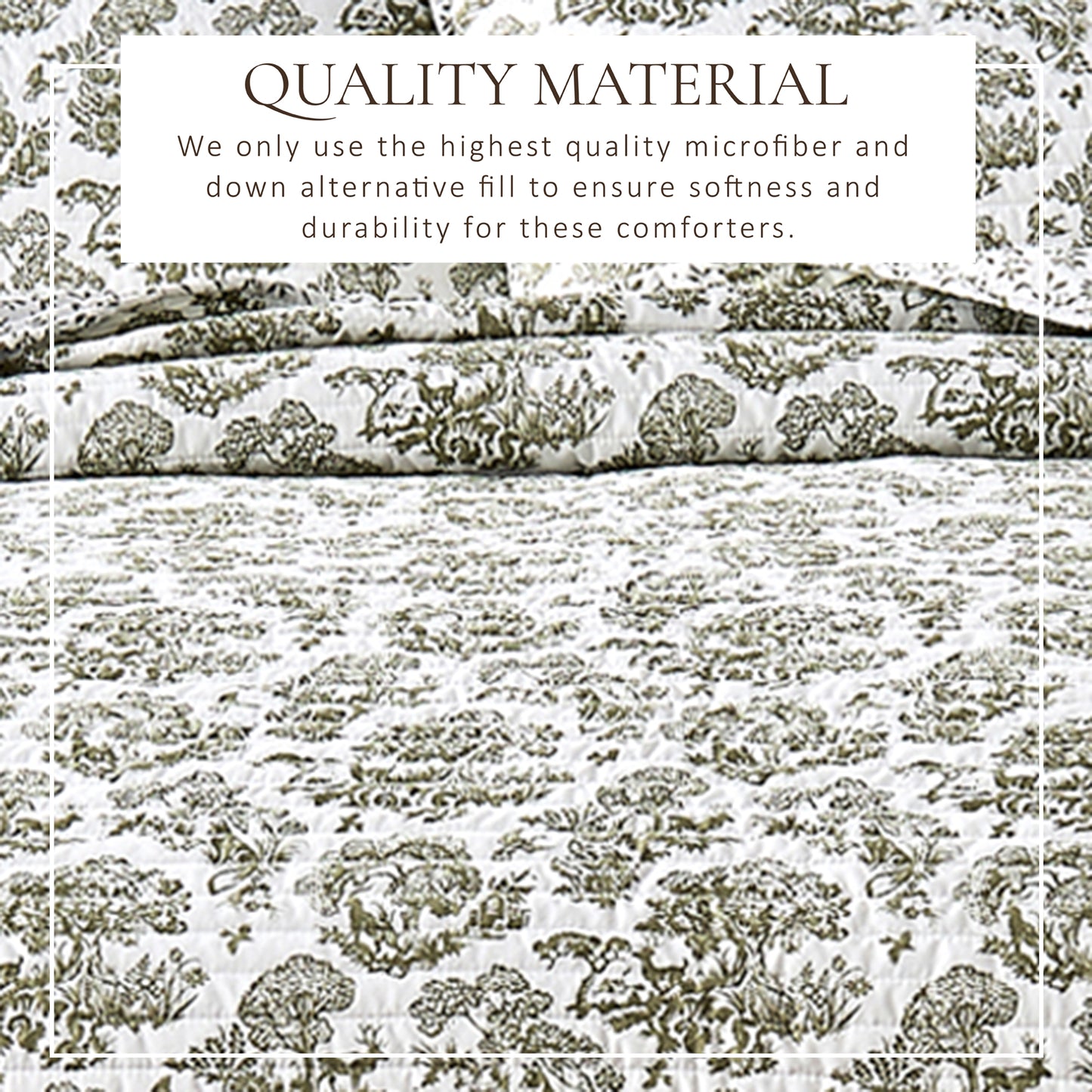 Woodland Toile Holiday Quilt Set