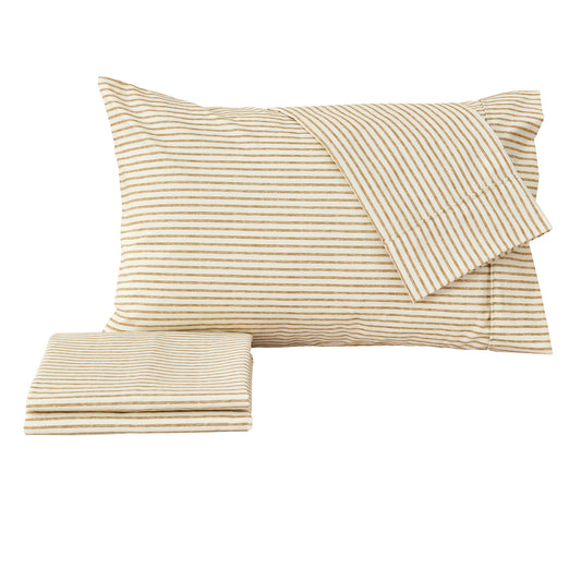 Striped Microfiber Sheet Set - Evette Collection