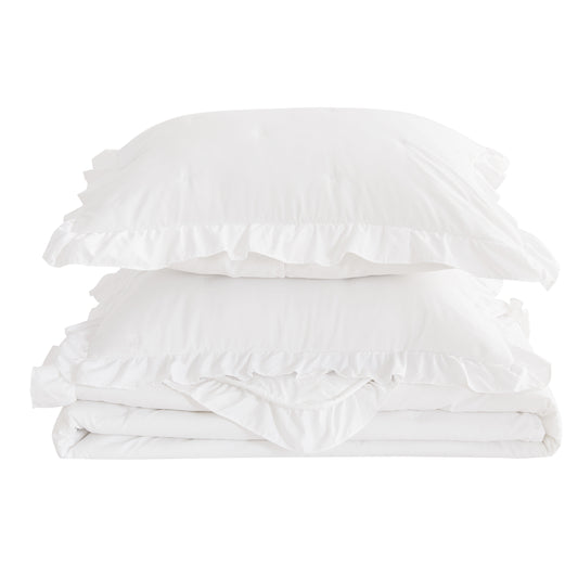 Dot Stitched Ruffled Quilt Set - Dot-Ruffled Collection