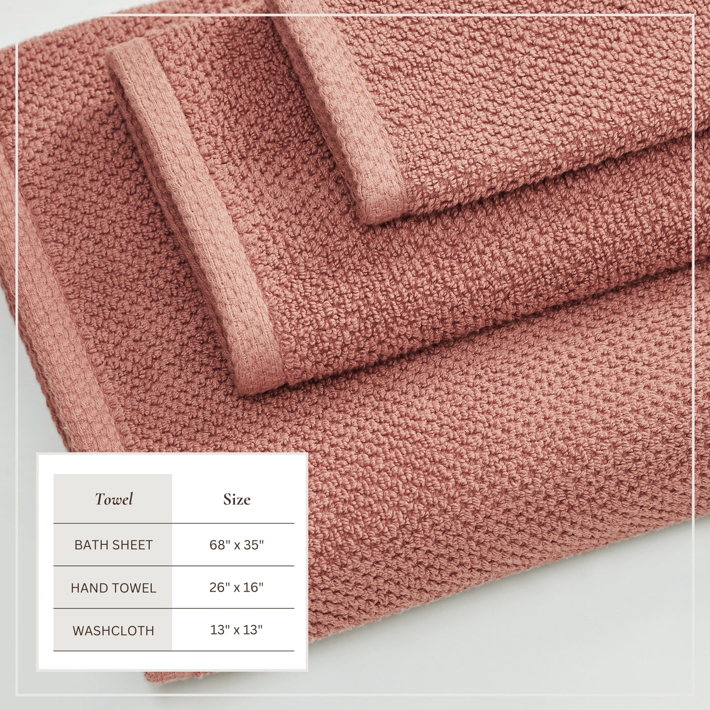 Cotton Textured Bath Towel Set - Acacia Collection