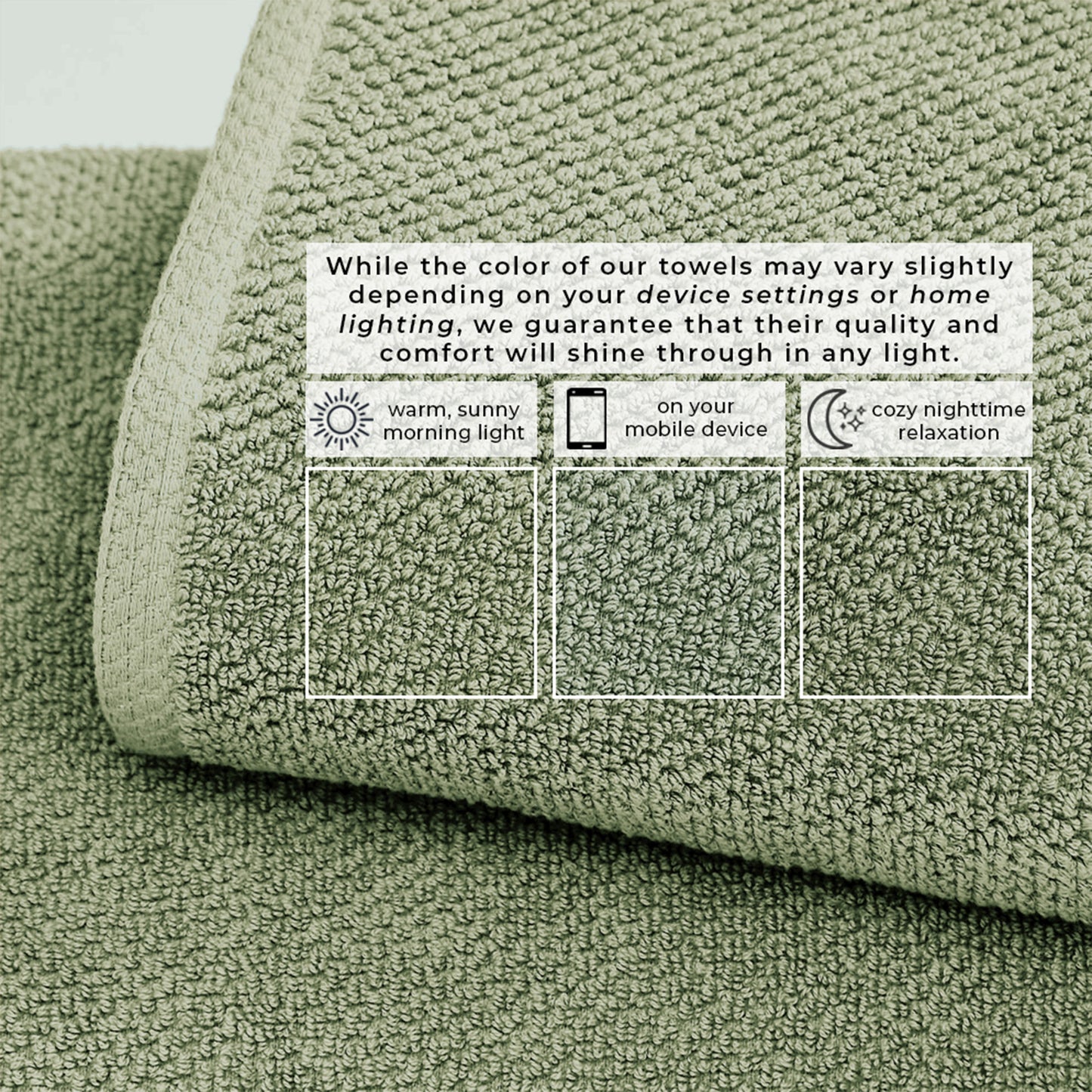 Cotton Textured Bath Towel Set - Acacia Collection