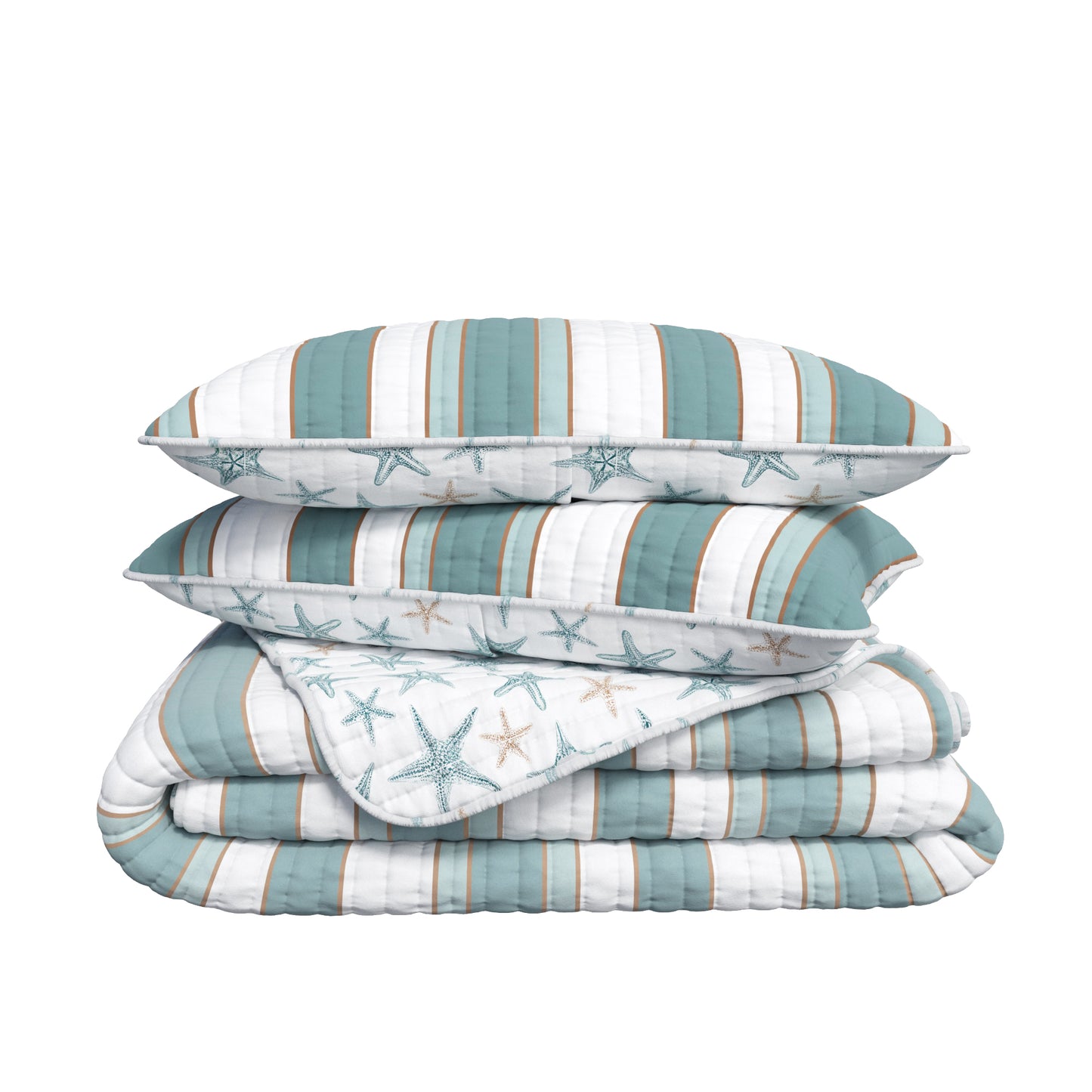 Montauk Stripe Coastal Quit Set