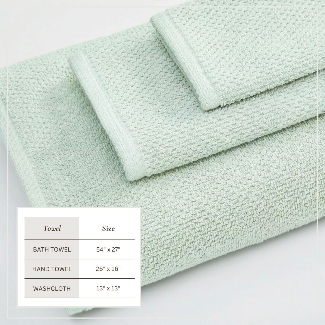 Cotton Textured Bath Towel Set - Acacia Collection