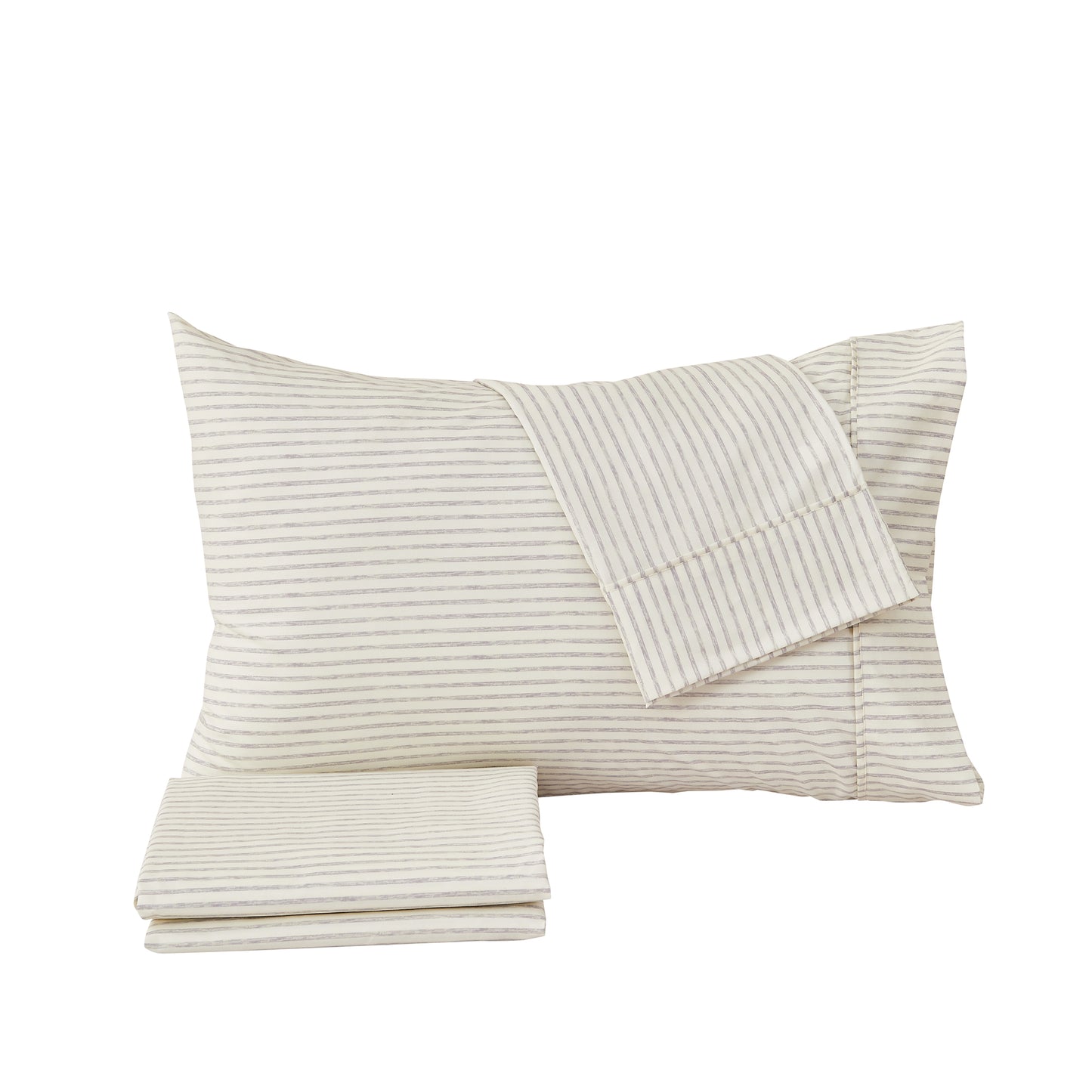 Striped Microfiber Sheet Set - Evette Collection
