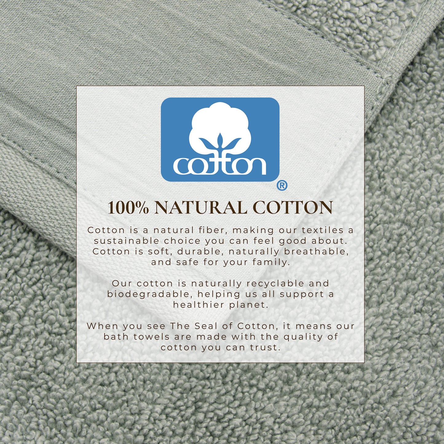 Cotton Linen-Like Border 6-Piece Towel Set - Priya Collection