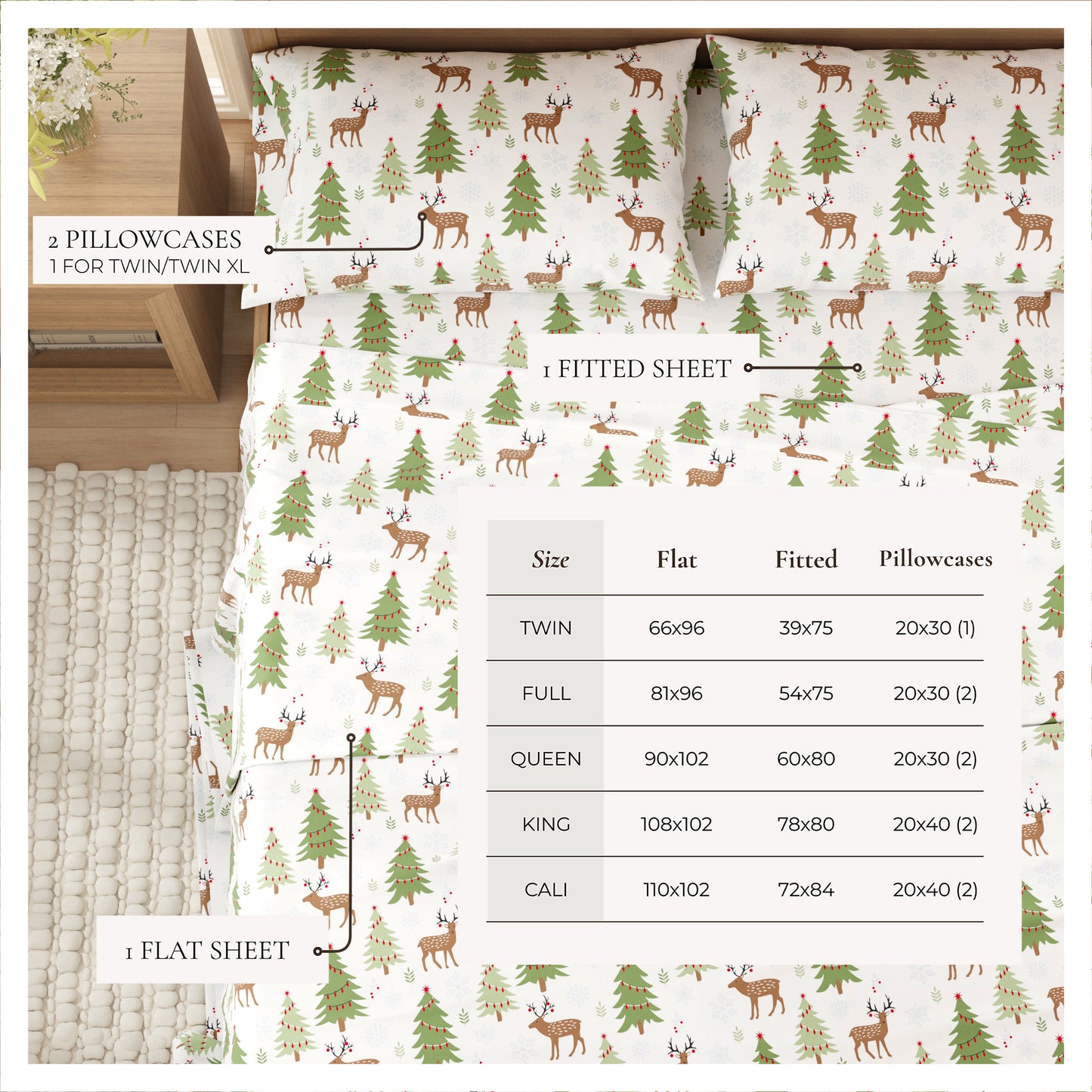 100% Turkish Cotton Flannel Sheet Sets - Boulder Collection