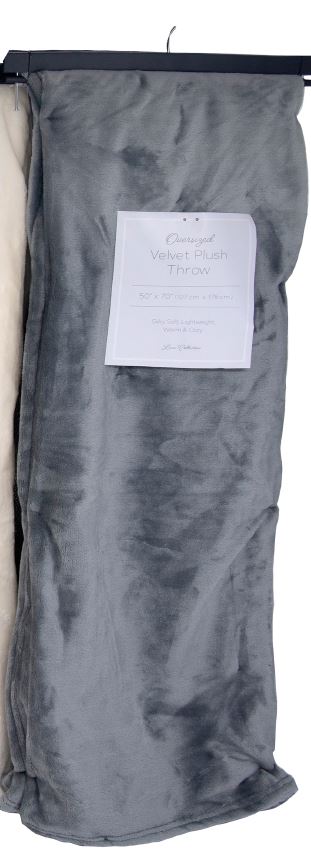 Velvet Plush Solid Throw Blanket
