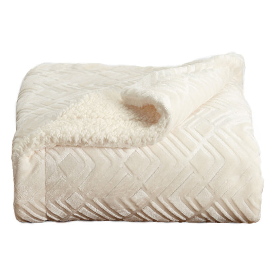 Velvet Plush Sherpa Luxury Bed Blanket