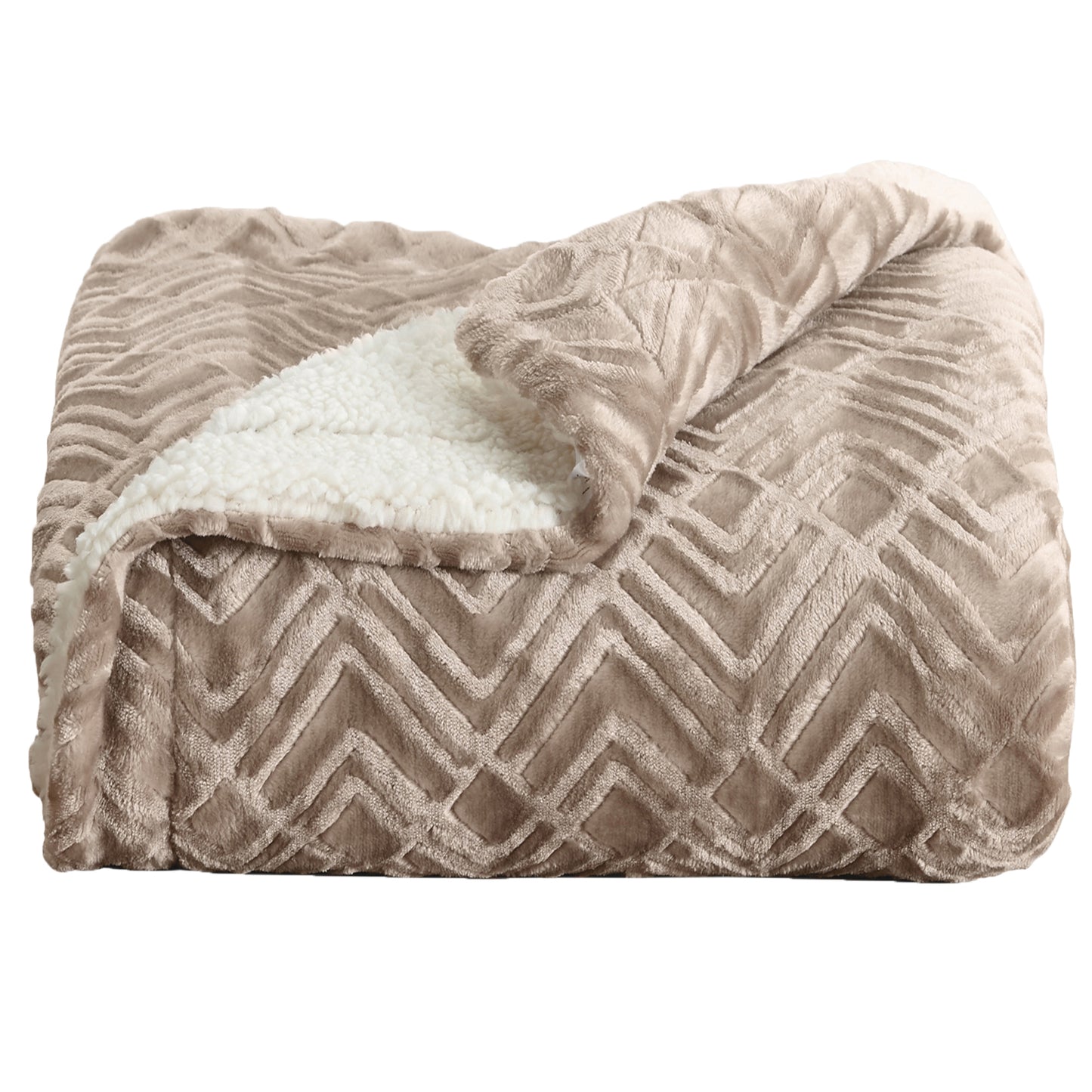 Velvet Plush Sherpa Luxury Bed Blanket